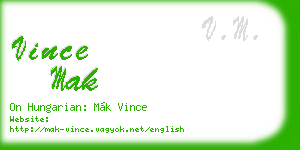 vince mak business card